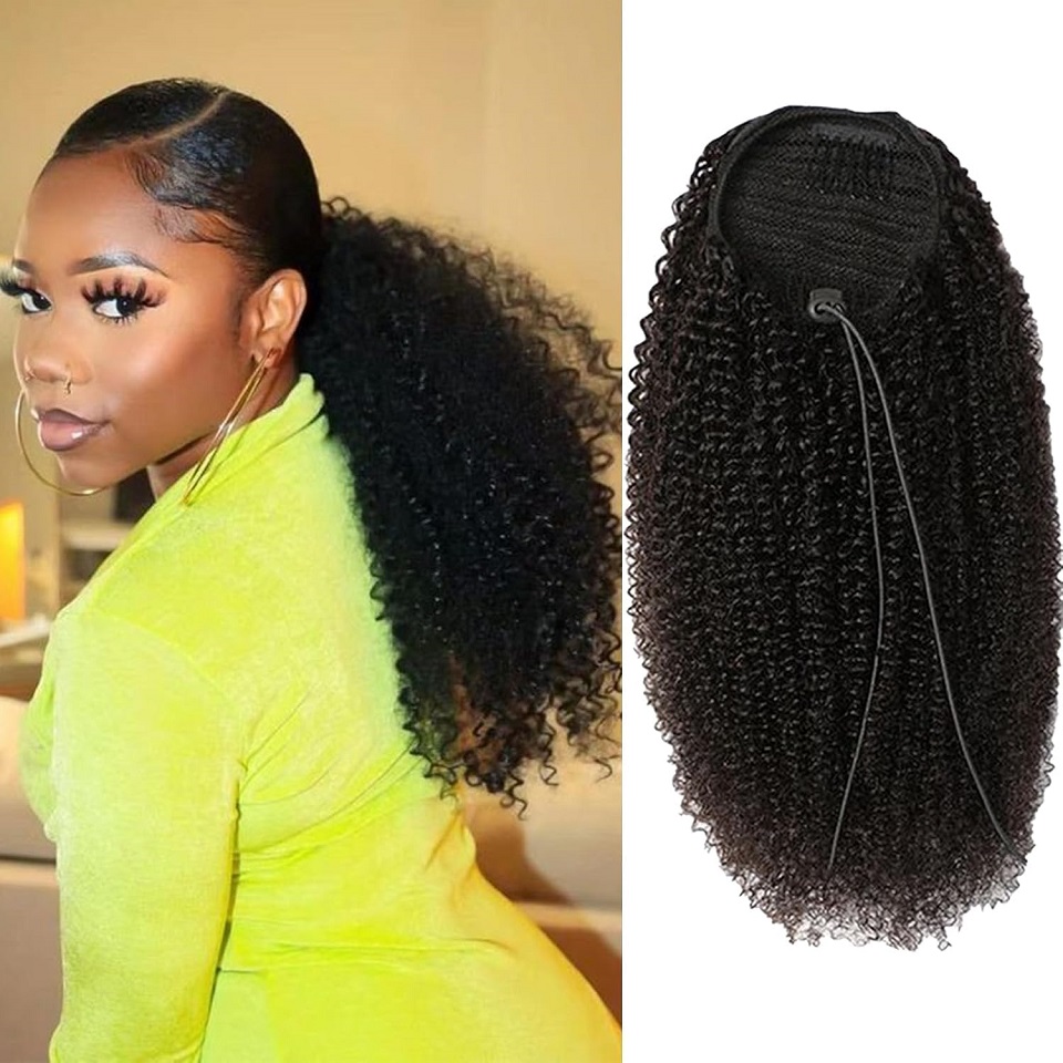 Seamless Clip In Hair Extensions Human Hair - Накладные волосы для черных женщин: афро-кудри,