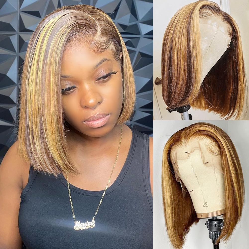 Pre Parted 13X4 Lace Front Bob Wig - Парик-боб из натуральных волос 13x4 HD