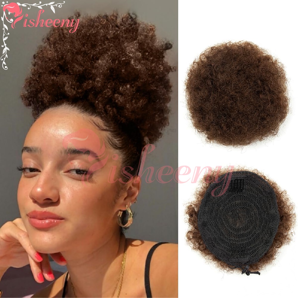 Drawstring Afro Curly Puff Ponytail - Isheeny Кудрявый афро-пучок на шнурке из
