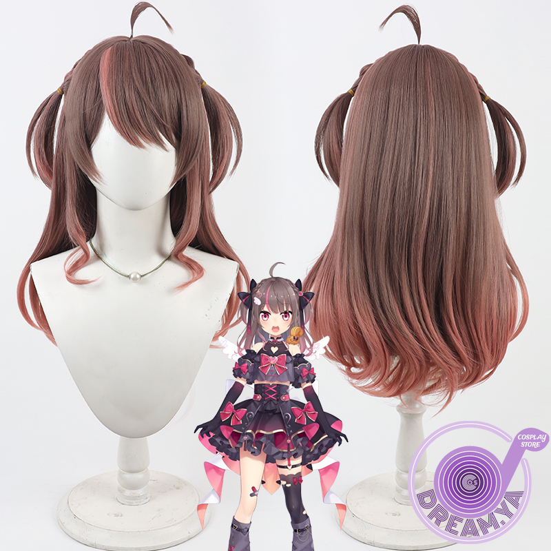 Synthetic Wigs - Нацуро Мацури Косплей Парик Vtuber Коричневые