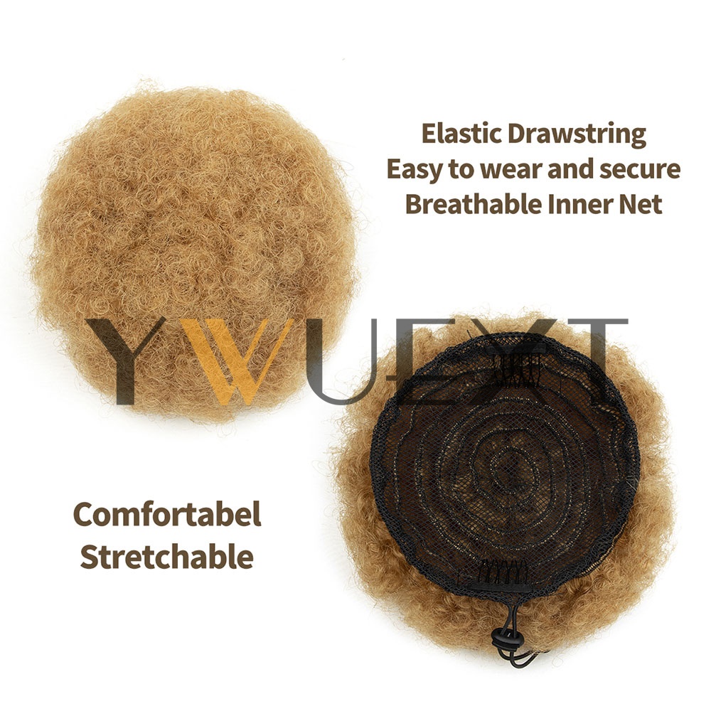 Накладной хвост YWUEXT Honey G – обзор и цена Drawstring Afro Curly Puff Ponytail