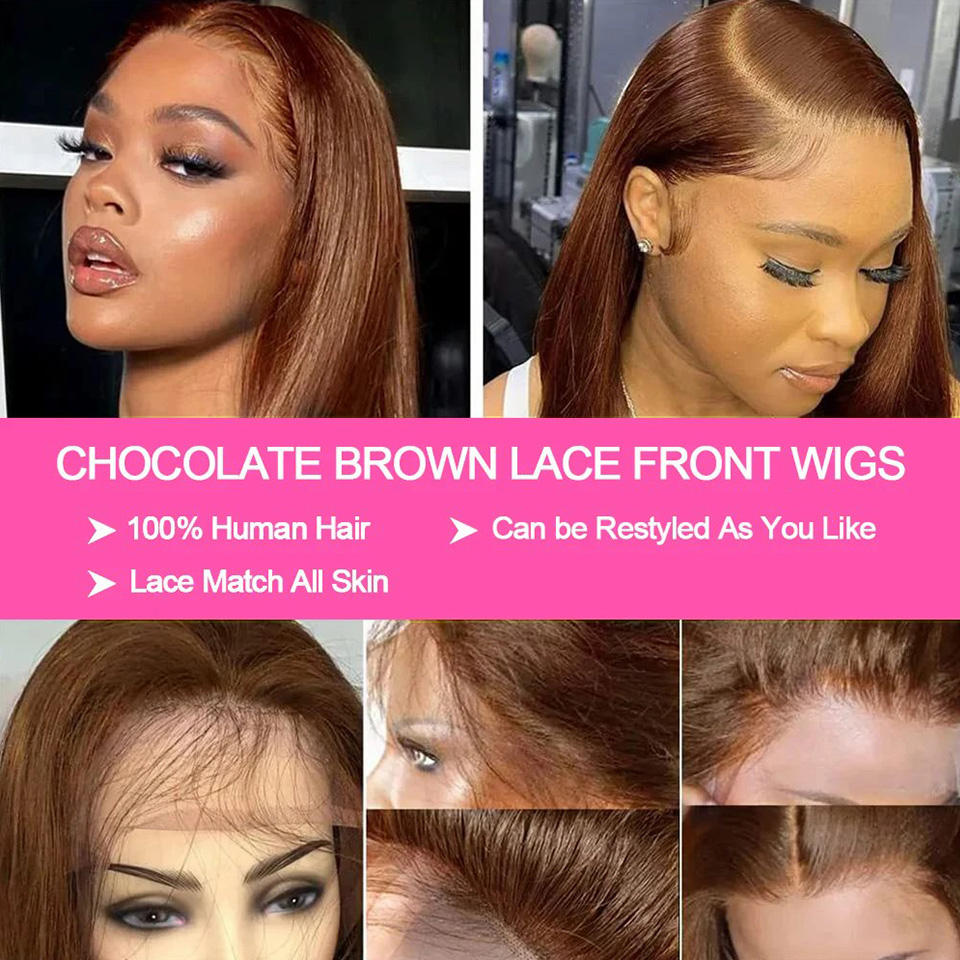 13X4 Шоколадно-коричневый прям – обзор и цена Glueless Wear And Go Human Hair Wig