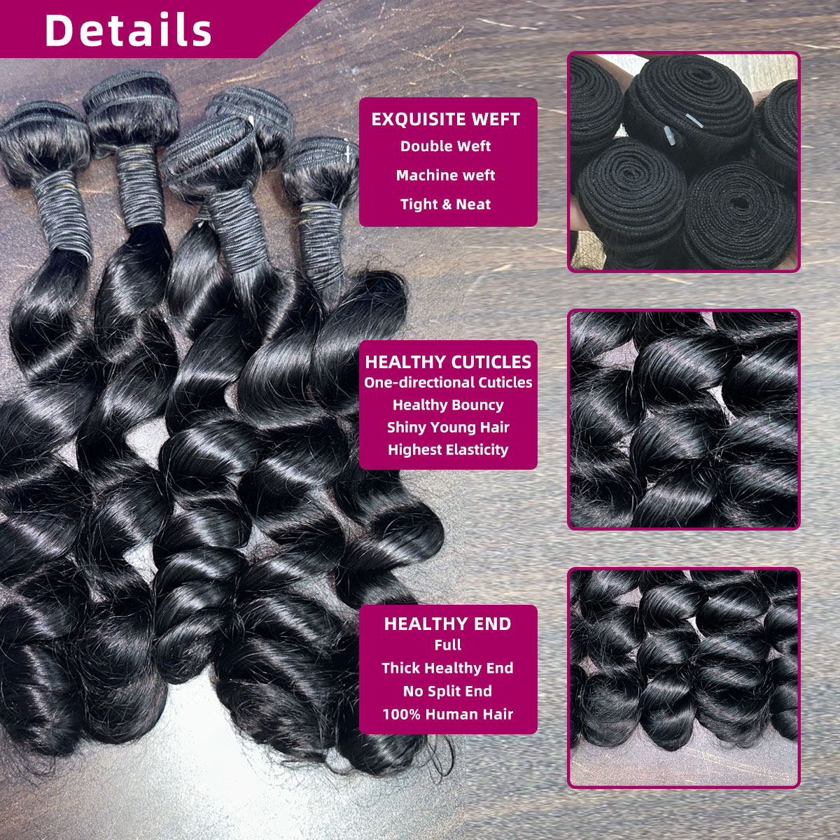 Наборы волос Loose Wave 30-40  – обзор и цена Deep Wave 3 Bundles With Closure