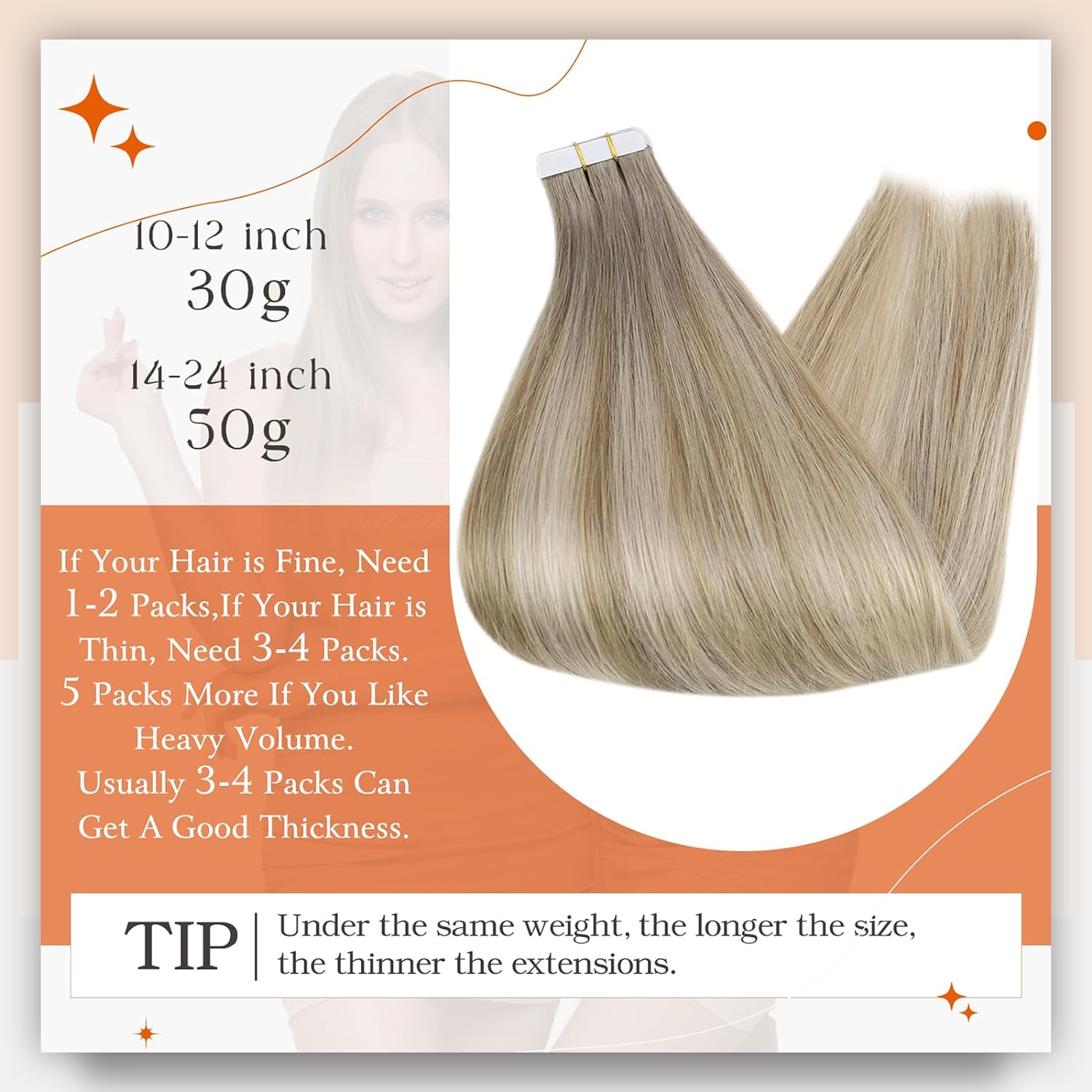 Полный блеск Лента для наращив – обзор и цена Invisible Tape In Extensions Real Hair