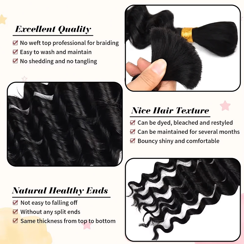 12A 12-30 дюймов, 1-5 штук, на – обзор и цена Water Wave Bulk Human Hair For Braiding