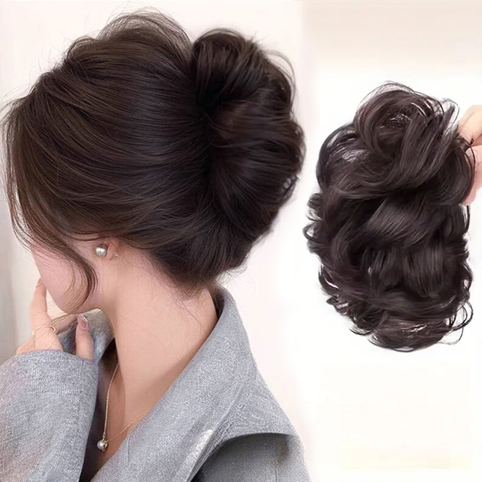Синтетический беспорядочный пу – обзор и цена Claw Clip Messy Bun Hair Piece