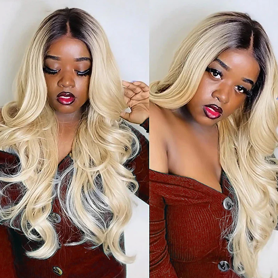 Парики из натуральных волос 1B – обзор и цена 613 Blonde Body Wave Lace Front Wig