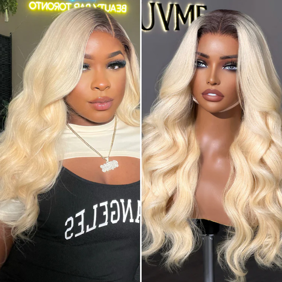 Парики из натуральных волос 1B – обзор и цена 613 Blonde Body Wave Lace Front Wig