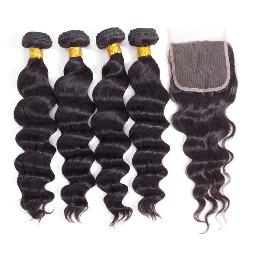 Наборы волос 30 дюймов: локоны – обзор и цена Deep Wave 3 Bundles With Closure