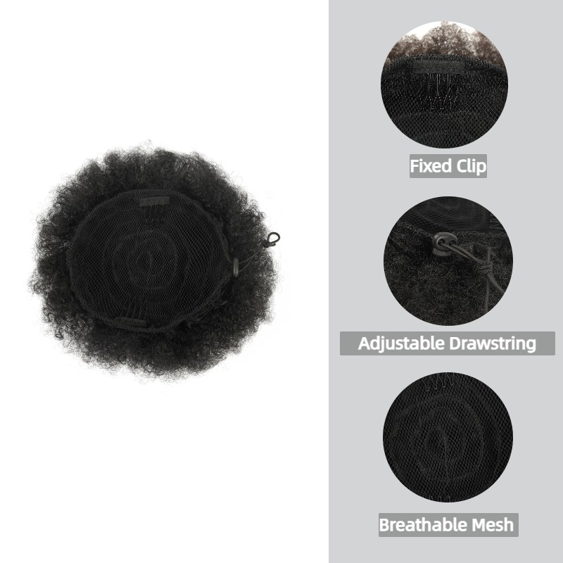 Накладной хвост-шиньон Afro Pu – обзор и цена Drawstring Afro Curly Puff Ponytail