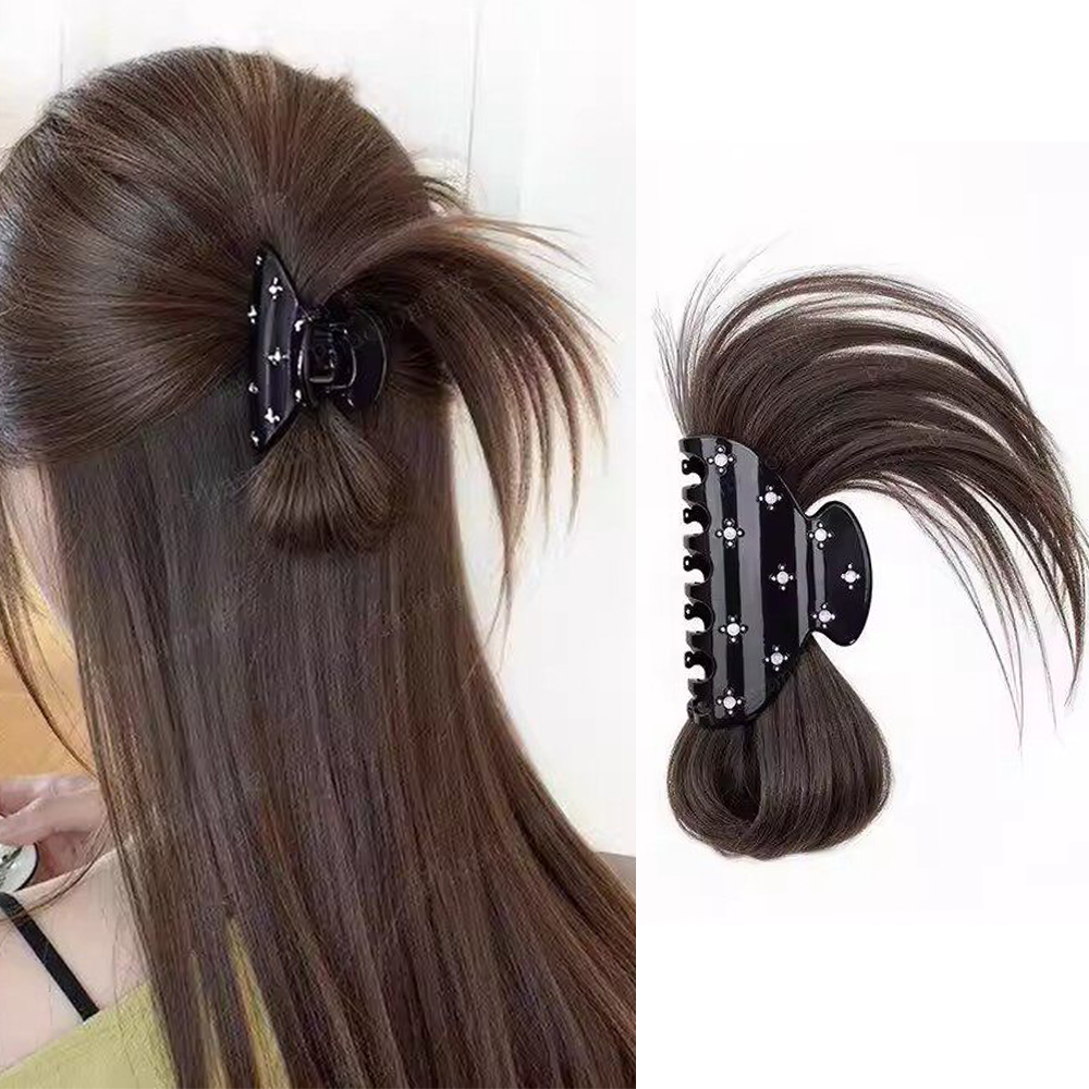 Пушистая небрежная заколка-кра – обзор и цена Claw Clip Messy Bun Hair Piece