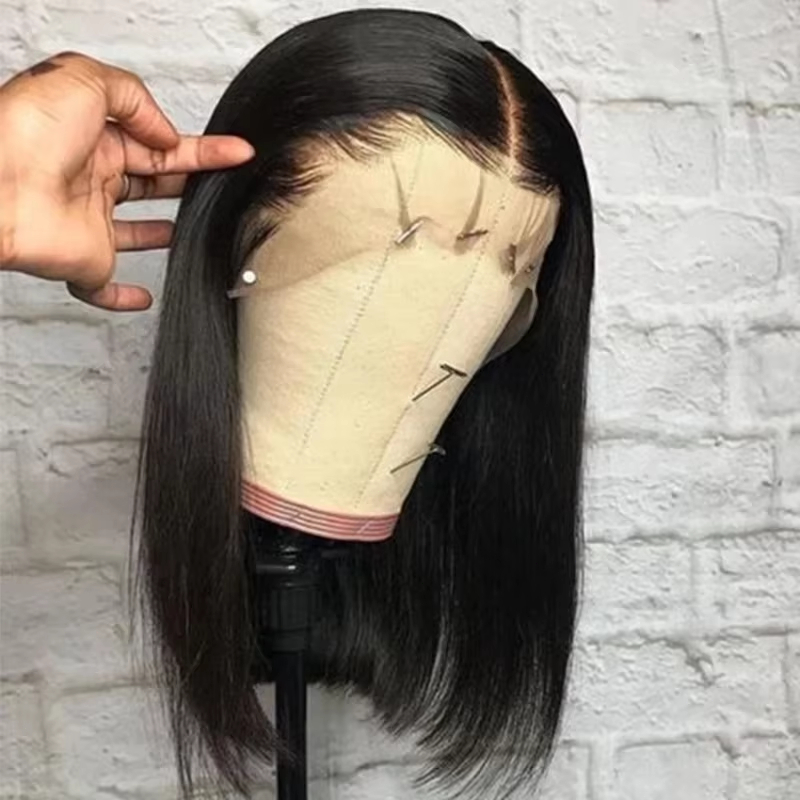 Короткий прямой парик из брази – обзор и цена Pre Parted 13X4 Lace Front Bob Wig