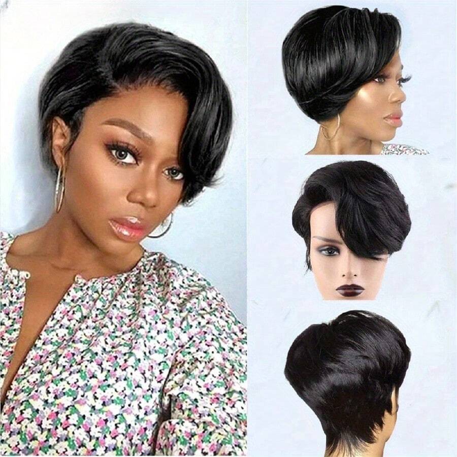 Короткий недорогой оптовый пар – обзор и цена Short Pixie Cut Wig Human Hair Cheap