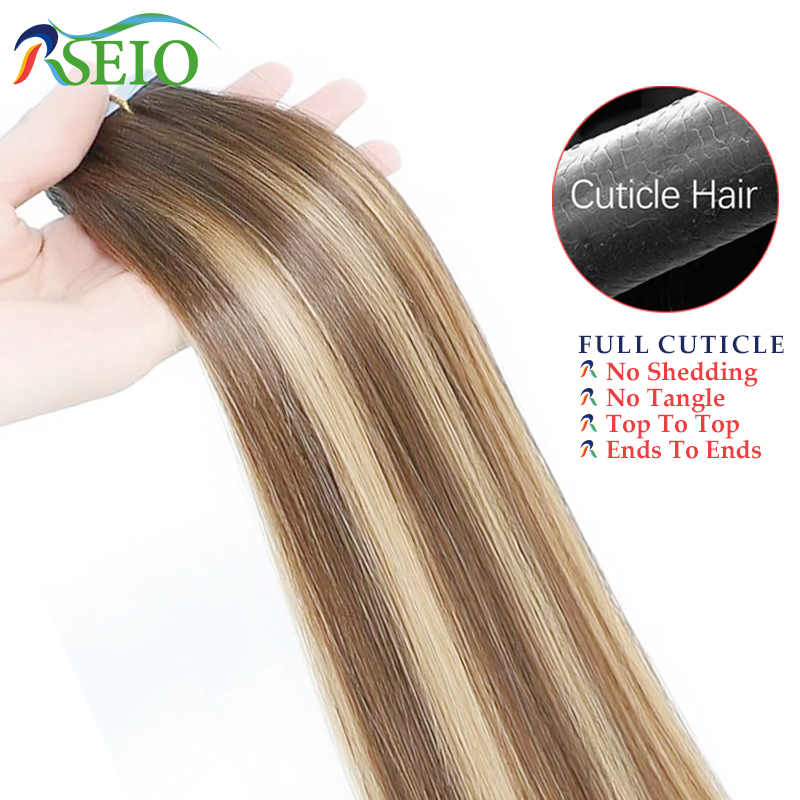 Прямые накладные человеческие  – обзор и цена Invisible Tape In Extensions Real Hair