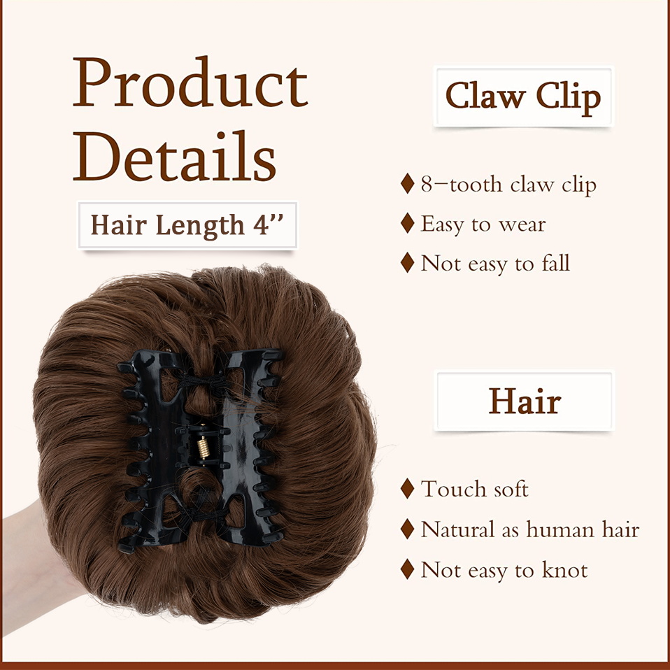 Benehair, беспорядочный пучок  – обзор и цена Claw Clip Messy Bun Hair Piece