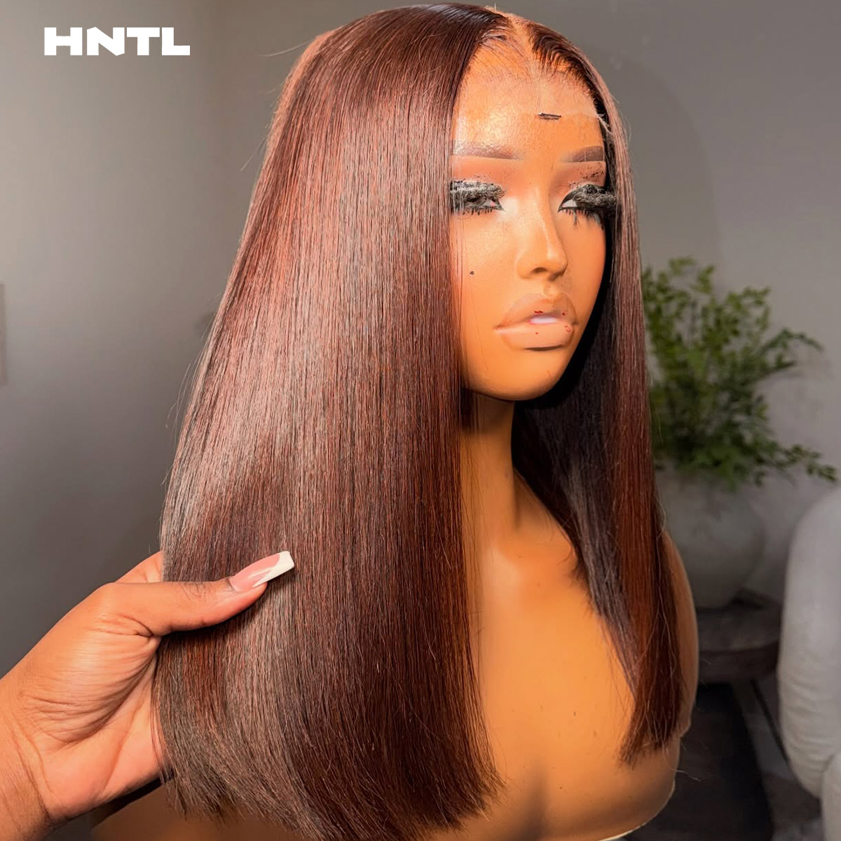 Бесшовный парик-каре коричнево – обзор и цена Pre Parted 13X4 Lace Front Bob Wig