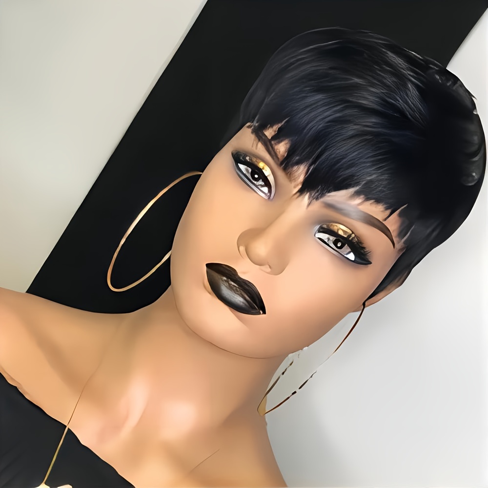 Короткий парик Пикси Человечес – обзор и цена Short Pixie Cut Wig Human Hair Cheap