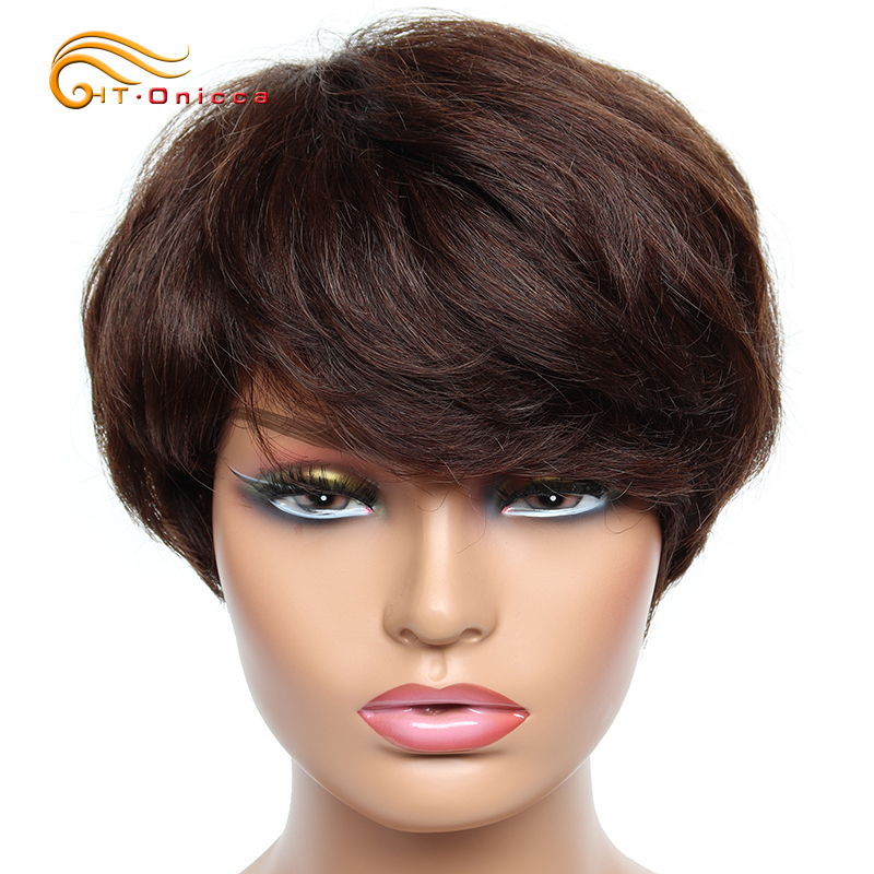 Дешевый короткий парик, прямые – обзор и цена Short Pixie Cut Wig Human Hair Cheap