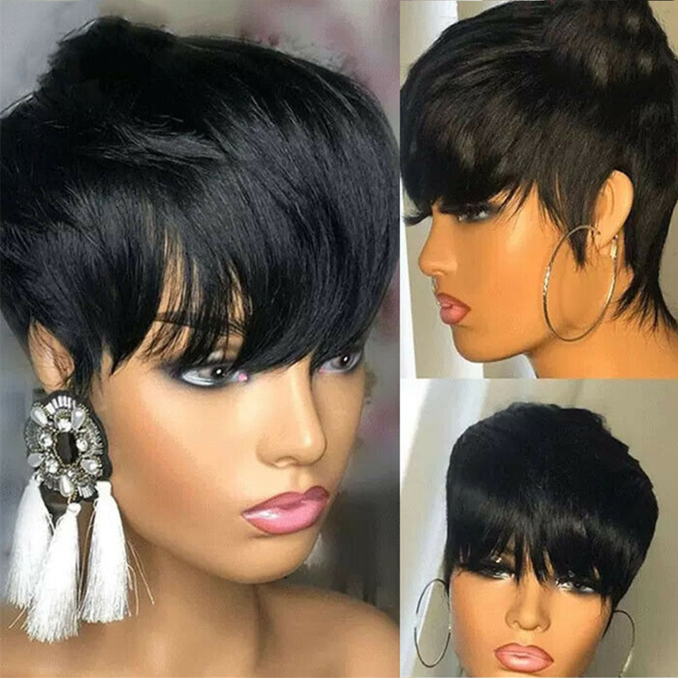 Короткий парик пикси из натура – обзор и цена Short Pixie Cut Wig Human Hair Cheap