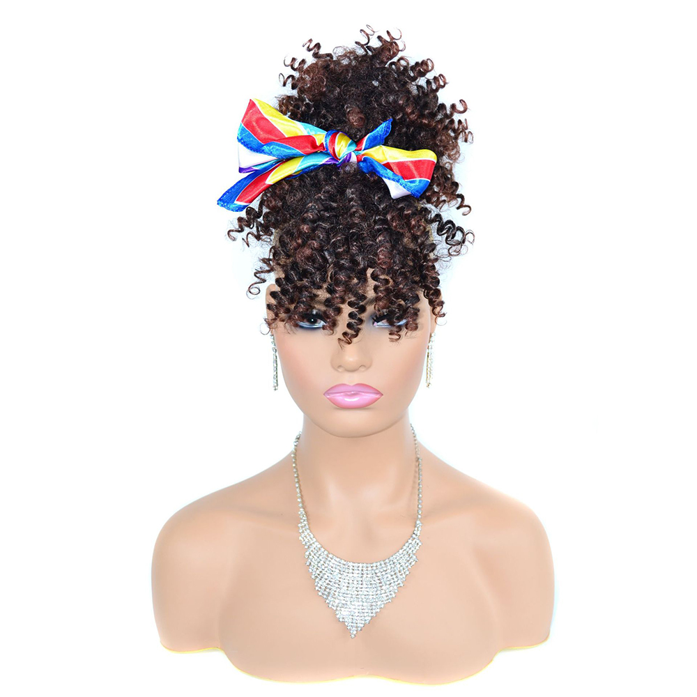 Синтетический мини-пучок для в – обзор и цена Drawstring Afro Curly Puff Ponytail