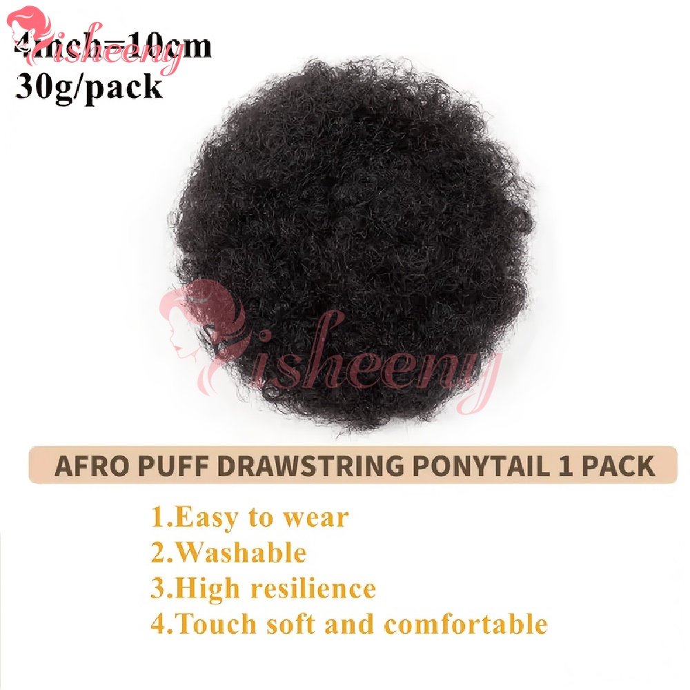 Isheeny Кудрявый афро-пучок на – обзор и цена Drawstring Afro Curly Puff Ponytail