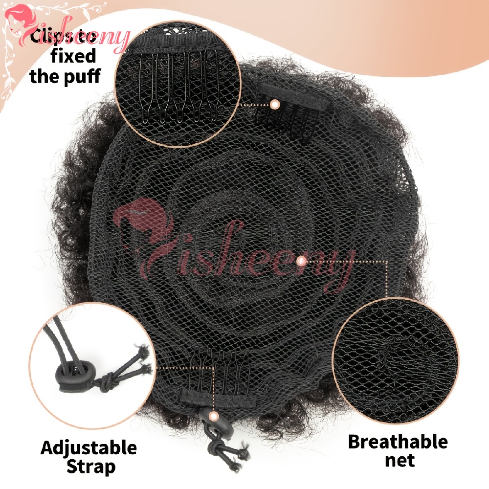 Isheeny Кудрявый афро-пучок на – обзор и цена Drawstring Afro Curly Puff Ponytail