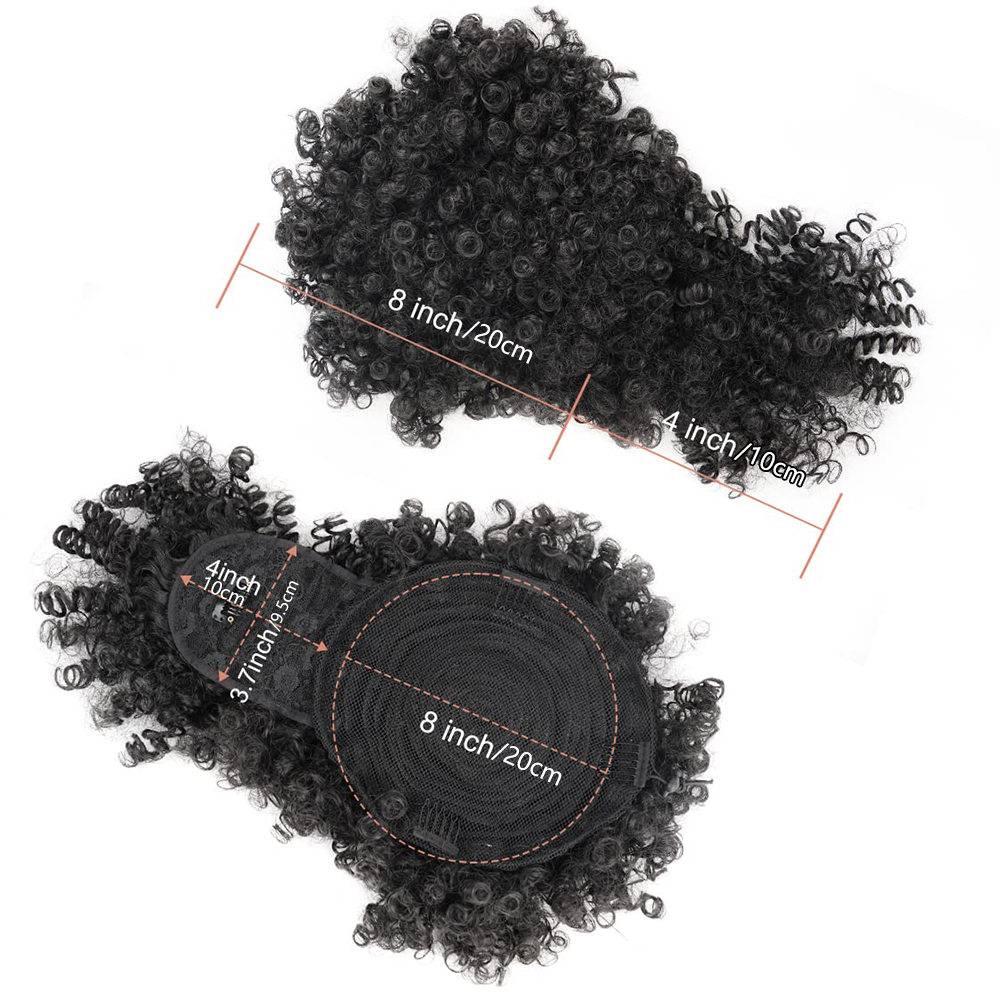 Афро-пушистый хвост на шнурке  – обзор и цена Drawstring Afro Curly Puff Ponytail